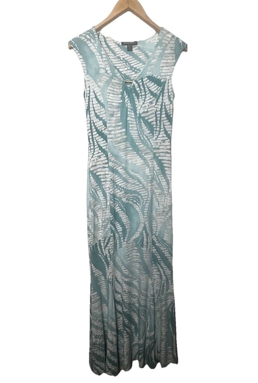 Tommy Bahama Tropical Print Maxi Dress Sz XS Green Vacation Resort